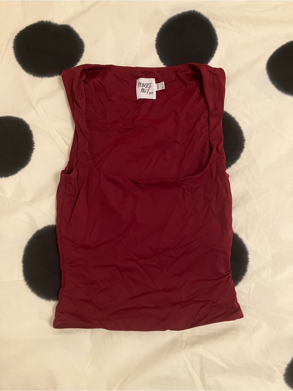 Princess Polly Wine Scoop Neck Tank